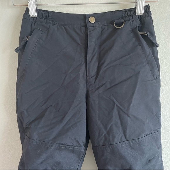 Lands' End Squall Snow Ski Pants Kids Girls 6X Black Grow A Longs Waterproof - Picture 5 of 16